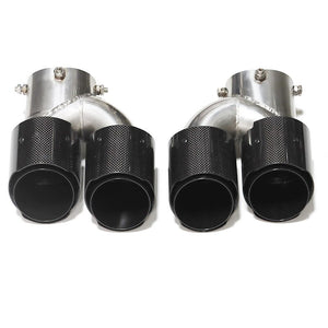 1 Pair Car Exhaust Pipe Carbon Fiber Exhaust Tip For BMW G20 G21 M340i 2019 2020 Muffler Tip Tailpipe MPE Exhaust System