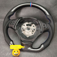 Cargar imagen en el visor de la galería, 100% Real Carbon Fiber Steering Wheel For BMW E90 320 318i 320i 325i 330i 320d X1 328xi 2007
