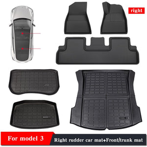 2021 New Model 3 Car Front Trunk Mat For Tesla Model 3 2022 2023Accessories TPE Upper Trunk Mat Waterproof Lower Trunk Mat