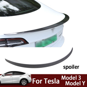 For Tesla Model Y/ Model 3 Spoiler Carbon Type Performance Carbon Fiber Rear Trunk Lip Carbon Fiber ABS Wing Car Styling