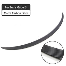 Carica l&#39;immagine nel visualizzatore di Gallery, For Tesla Model Y/ Model 3 Spoiler Carbon Type Performance Carbon Fiber Rear Trunk Lip Carbon Fiber ABS Wing Car Styling
