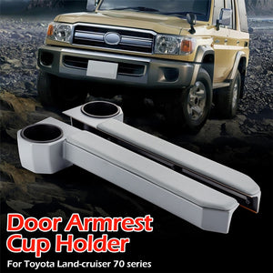 2Pcs Door Armrest Cup Holder Organizer for Toyota Land Cruiser 70 76 79 Hj75 Hzj75 Hzj79 Hdj79 Car Accessories