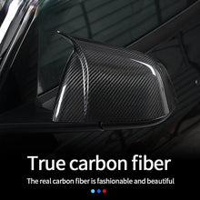 Cargar imagen en el visor de la galería, Trim For Tesla model Y  3 accessories/car model y model 3 carbon accessoires real carbon fiber Rear view mirror cover

