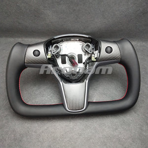Hot Sale Yoke Steering Wheel For Tesla Model 3 Model Y 2017 2018 2019 2020 2021 2022 2023 Heating Or no Hetaing Aroham Steering Wheel