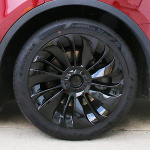 4PCS for Tesla Model Y Hub Cap uberturbine Performance Replacement Wheel Cap 19 Inch Automobile Hubcap Full Cover Accessories 2020 2021 2022 2023
