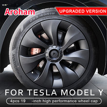 Charger l&#39;image dans la galerie, For Japan 19-Inch Whirlwind Uberturbine Hubcap for Tesla Model Y 18 INCH MODEL 3 2017 2018 2019 2020 2021 2022 2023 Wheel Cap Replacement Automobile Cover Accessories
