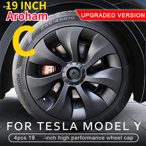 Aroham Free Shipping 4PCS Car Whirlwind Uberturbine Hubcap Wheel Cover 18-inch For Tesla Model 3 19-inch For Model Y 2017~2023 High Quality Replacement Wheel Cap Accessories