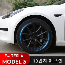 Cargar imagen en el visor de la galería, Blade Shape 18-Inch Whirlwind Hubcap for Tesla 20-22 Model 3 Wheel Cap Uberturbine Replacement Automobile Cover Accessories
