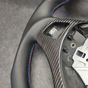 Aroham Carbon Fiber Steering Wheel With Smooth Leather For BMW M Sport M3 E90 E91 E92 E93 E87 E81 E82 E88 3 Series 2005-2017