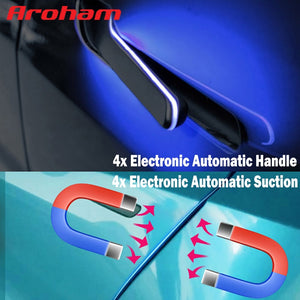Aroham Electronic Automatic Handlebar Door Handles Digital Electronic Suction Door Automatic To lock For Tesla Model 3 Model Y