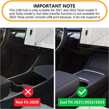 Load image into Gallery viewer, Aroham For Tesla Model 3 Y Central Control Passage Box Data Cable Box Storage Interior Reserve Conversion Car Accessories
