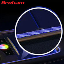 Carica l&#39;immagine nel visualizzatore di Gallery, Aroham Laser Engraved Hollow out Atmosphere Light For Tesla Model 3 Model Y 2021 2022 2023 LED Speaker Cover Saddle Lamp
