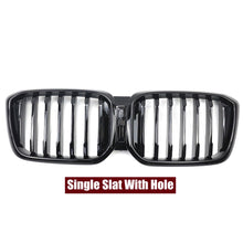 Load image into Gallery viewer, Car Front Grills Kidney Grill Bumper Racing Grille Gloss Black Double Slat Single Line For BMW X3 X4 G01 G02 LCI 2022+
