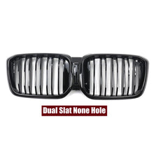 Load image into Gallery viewer, Car Front Grills Kidney Grill Bumper Racing Grille Gloss Black Double Slat Single Line For BMW X3 X4 G01 G02 LCI 2022+
