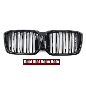 Car Front Grills Kidney Grill Bumper Racing Grille Gloss Black Double Slat Single Line For BMW X3 X4 G01 G02 LCI 2022+