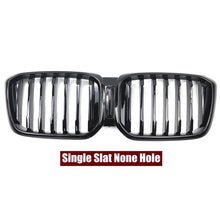 Load image into Gallery viewer, Car Front Grills Kidney Grill Bumper Racing Grille Gloss Black Double Slat Single Line For BMW X3 X4 G01 G02 LCI 2022+
