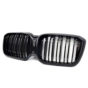 Car Front Grills Kidney Grill Bumper Racing Grille Gloss Black Double Slat Single Line For BMW X3 X4 G01 G02 LCI 2022+