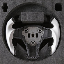 Cargar imagen en el visor de la galería, Carbon Fiber Car Yoke Steering Wheel Racing Style No Heating Replacement 2017 2018 2019 2020 2021 2022 2023 For Tesla Model 3 Model Y
