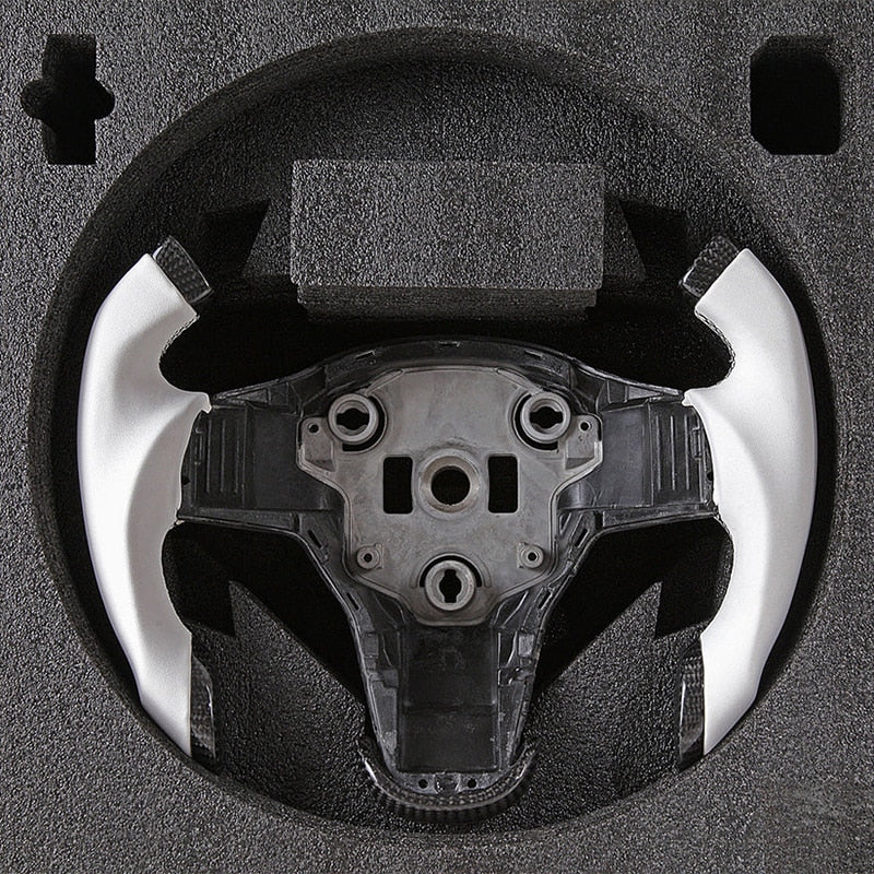 Carbon Fiber Car Yoke Steering Wheel Racing Style Replacement 2017 20 ...