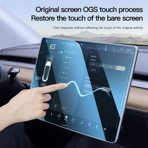 Aroham For Tesla Model 3 Model Y 2021 2022 2023 Tempered Glass Screen Protector Car Accessories