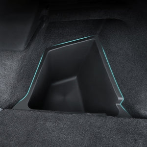 Car Trunk Side Storage Box Under Seat Organizer Flocking Mat Partition Board Stowing Tidying For Tesla Model Y 2020-22