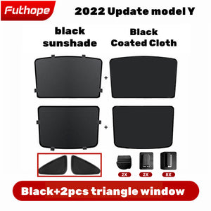 Tesla Model 3 Glass Sunroof Shades, Front & Rear, 2017-2023
