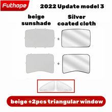 Load image into Gallery viewer, Aroham ModelY Split Upgrade Buckle Sun Shades Glass Roof Sunshade For Tesla Model Y 2022 2023Front Rear Sunroof Windshield Skylight
