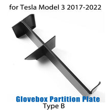 Cargar imagen en el visor de la galería, Glove Box Organizer Partition Plate for Tesla Model 3 2017-2021 2022 2023 Center Console Storage Glovebox Container Shelf
