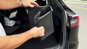 Car Trunk Side Storage Box Under Seat Organizer Flocking Mat Partition Board Stowing Tidying For Tesla Model Y 2020-22
