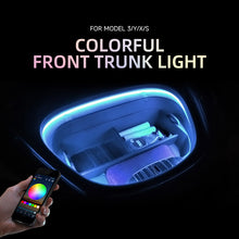 Cargar imagen en el visor de la galería, Aroham Front Ambient Light with RGB Adjustable Color Bluetooth Control Led Light Bar For Tesla Model 3 Y S X Car Accessories
