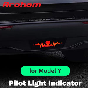 Aroham For Tesla Model Y 2020 2021 2022 2023 Car Rear Brake Lights Pilot Warning Stop Safety Lamp Exterior Accessories turn signal