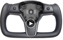 Carica l&#39;immagine nel visualizzatore di Gallery, DIY Yoke Steering Wheel for Tesla Model 3 Model Y 2016 2017 2018 2019 2020 2021 2022 2023Heating or No heating Hot Sale

