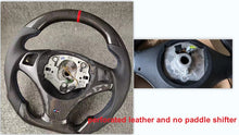 Carica l&#39;immagine nel visualizzatore di Gallery, Aroham Carbon Fiber Steering Wheel With Smooth Leather For BMW M Sport M3 E90 E91 E92 E93 E87 E81 E82 E88 3 Series 2005-2017
