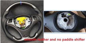 Aroham Carbon Fiber Steering Wheel With Smooth Leather For BMW M Sport M3 E90 E91 E92 E93 E87 E81 E82 E88 3 Series 2005-2017
