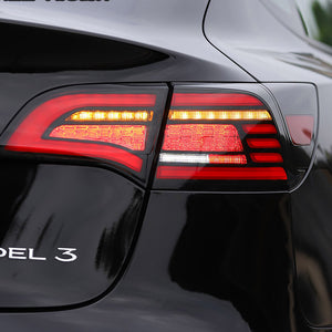 Car LED Tail Light Taillight For Tesla Model 3 2016 - 2021 Rear Running Light + Brake + Reverse Lamp + Dynamic Turn Signal