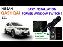 Load and play video in Gallery viewer, Neweast 7led Electric Power Window Switch For Nissan Qashqai/Altima/Sylphy/Tiida/X-Trail Backlight
