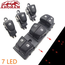 Charger l&#39;image dans la galerie, 7 LED Auto Power Window Switch/Single Window switch With LED For Nissan Qashqai/Altima/Sylphy/Tiida/X-Trail Orange light
