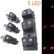Carica l&#39;immagine nel visualizzatore di Gallery, 7 LED Auto Power Window Switch/Single Window switch With LED For Nissan Qashqai/Altima/Sylphy/Tiida/X-Trail Orange light
