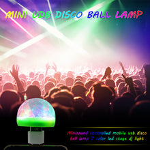 Charger l&#39;image dans la galerie, Mini USB LED Disco Stage Light Portable Family Party Magic Ball Colorful Light Bar Club Stage Effect Lamp for Mobile Phone
