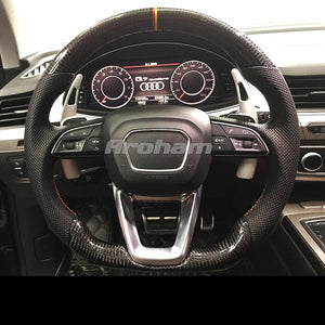 Refit Carbon fiber Leather steering wheel For Audi A3 A2 A5 A6 A7 A4L A6L Q3 Q5L Q7 A1 TT A8 2014 2015 2016 2017 2018 2019 2020