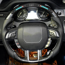 Charger l&#39;image dans la galerie, Refit Car LED Carbon fiber steering wheel For Land Rover Range Rover Velar Discovery Sport 3 4 Defender Freelander 2002-2020
