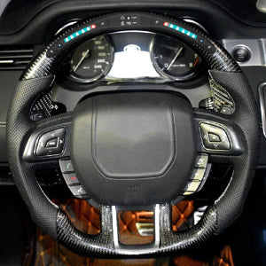 Refit Car LED Carbon fiber steering wheel For Land Rover Range Rover Velar Discovery Sport 3 4 Defender Freelander 2002-2020