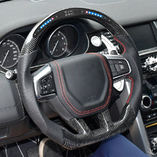 Carica l&#39;immagine nel visualizzatore di Gallery, Refit Car LED Carbon fiber steering wheel For Land Rover Range Rover Velar Discovery Sport 3 4 Defender Freelander 2002-2020
