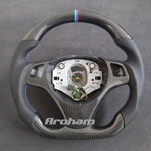 Load image into Gallery viewer, 100% Real Carbon Fiber Alcantara Leather Car Steering Wheel For BMW E90 320i 325i 330i 335i E87 120i 130i 120d No Paddle
