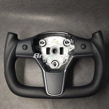 画像をギャラリービューアに読み込む, Yoke Steering Wheel No Heating Custom Carbon Fiber Or Full Leather For Tesla Model 3 Model Y 2017 2018 2019 2020 2021 2022 2023
