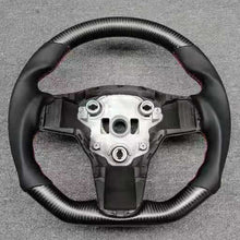 画像をギャラリービューアに読み込む, High Quality Matte Alcantara Carbon Fiber YOKE Steering Wheel For Tesla Model 3 Model Y 2017 2018 2019 2020 2021 Car Accessories
