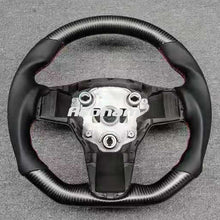 Cargar imagen en el visor de la galería, High Quality Matte Alcantara Carbon Fiber YOKE Steering Wheel For Tesla Model 3 Model Y 2017 2018 2019 2020 2021 Car Accessories
