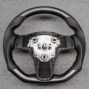 High Quality Matte Alcantara Carbon Fiber YOKE Steering Wheel For Tesla Model 3 Model Y 2017 2018 2019 2020 2021 Car Accessories