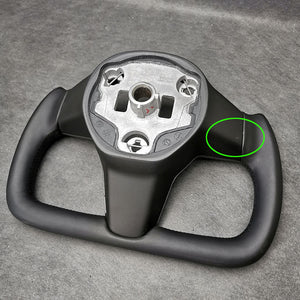 Yoke Steering Wheel For Tesla Model 3 Model Y No Heating Matta/Gloss Carbon Fiber Alcantara or Full Leather