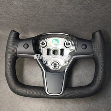 画像をギャラリービューアに読み込む, Yoke Steering Wheel No Heating Custom Carbon Fiber Or Full Leather For Tesla Model 3 Model Y 2017 2018 2019 2020 2021 2022 2023
